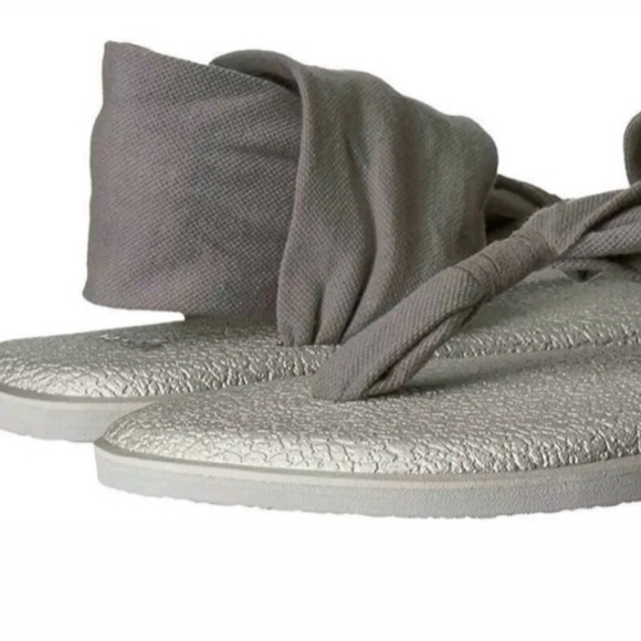 Sanuk Yoga Sling 2 Metallic LX New Silver Gray Women Sandal sz 7 or 9 available - Picture 6 of 10
